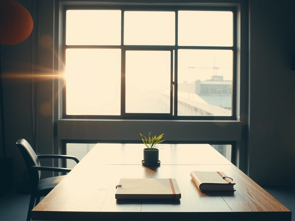 Studio space with warm light